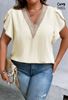 Immagine di CURVY GIRL V NECK EMBROIDERED TOP